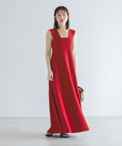 Noble(ノーブル)の「《追加》ミラノリブフィットフレアニットワンピース(ワンピース・レディース・ブラウン/レッド・FREE)」の17枚目の写真