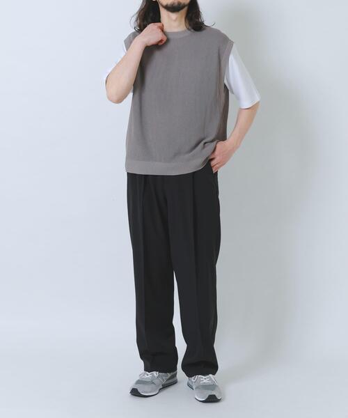 ITEMS URBANRESEARCH(アイテムズ アーバンリサーチ)の「ヨウリュウ1-tuckテーパードパンツ(その他パンツ・メンズ・ネイビー/ダークグレー/オリーブ/ブラック・LARGE/MEDIUM)」の17枚目の写真
