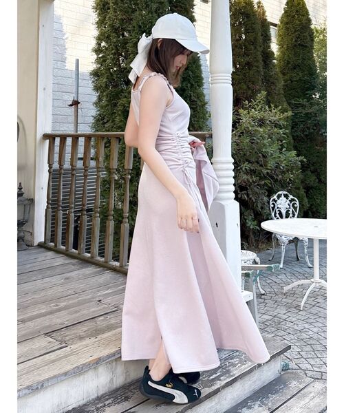 dazzlin（ダズリン）の「【UV】バックリボンロゴシシュウキャップ（キャップ・レディース・オフホワイト/アイボリー/ネイビー・FREE）」の12枚目の写真