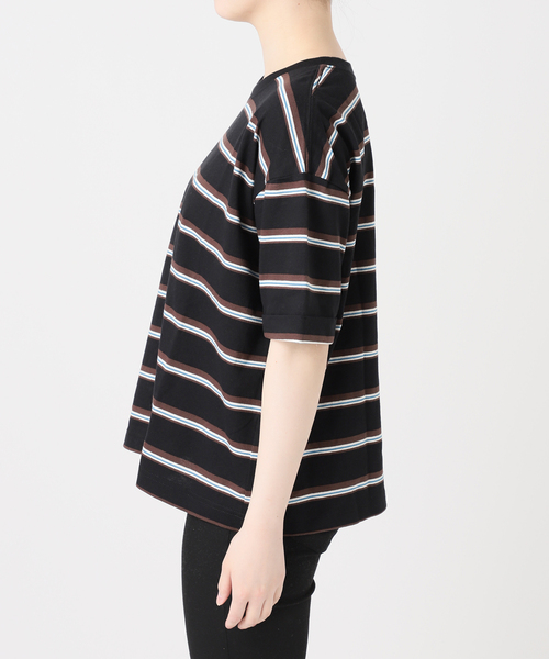 JOURNAL STANDARD(ジャーナルスタンダード)の「《追加》汗ジミ防止ボーダービッグT(Tシャツ/カットソー・レディース・ブラック/チョコ/レッド/ベージュ・FREE)」の16枚目の写真
