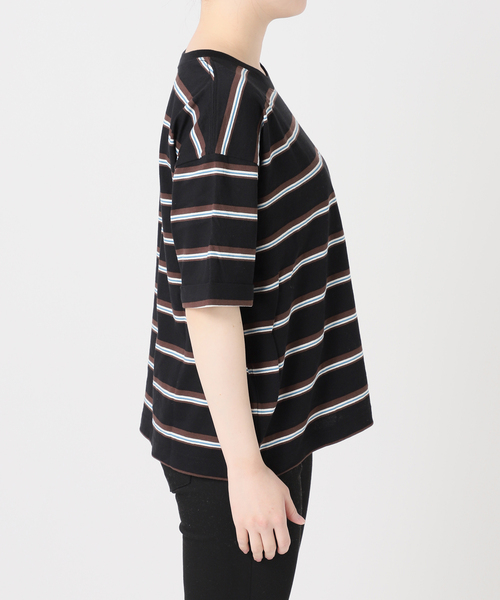 JOURNAL STANDARD(ジャーナルスタンダード)の「《追加》汗ジミ防止ボーダービッグT(Tシャツ/カットソー・レディース・ブラック/チョコ/レッド/ベージュ・FREE)」の14枚目の写真