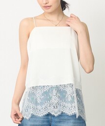 abahouse mavie | 【レイヤード映え】サテン裾レースキャミソール(キャミソール)