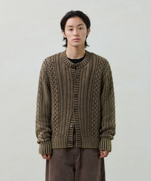 faded cable knit (brown)