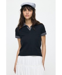 moussy マウジー 半袖トップス moussy】マウジー 半袖 トップス ピンク シフォン 無地 ユーズド