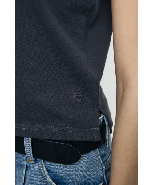 MOUSSY(マウジー)の「CONTRAST POLO トップス(Tシャツ/カットソー・レディース・グレー/ブラック/ネイビー・FREE)」の19枚目の写真