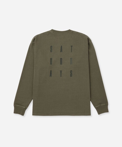 Saturdays NYC（サタデーズ ニューヨークシティ ）の「Arrangement LS T-Shirt（Tシャツ/カットソー・メンズ・グリーン/グレー/ブラック・S/M/L）」の3枚目の写真
