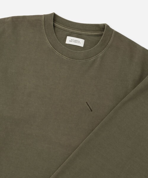 Saturdays NYC（サタデーズ ニューヨークシティ ）の「Arrangement LS T-Shirt（Tシャツ/カットソー・メンズ・グリーン/グレー/ブラック・S/M/L）」の9枚目の写真