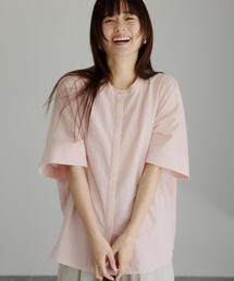 【体型カバーに】さらっと快適 ドルマン5分袖ブラウス