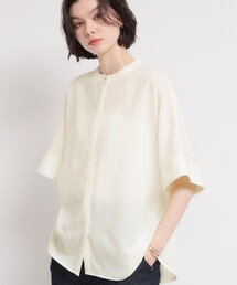 THE SHOP TK （ザ ショップ ティーケー ）の「【体型カバーに】さらっと快適 ドルマン5分袖ブラウス（シャツ/ブラウス）」