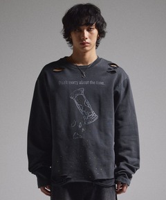 【GRANCY】ライトストーンデザインレイヤードスウェットパンツ GRANCY（グランシー）の「【GRANCY】Rhinestone Design Layered