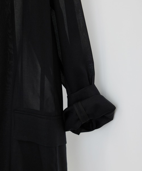 SALON adam et rope'（サロン アダム エ ロペ）の「コットンボイルシアージャケット（テーラードジャケット・レディース・ブラック/オフホワイト・S/M）」の8枚目の写真