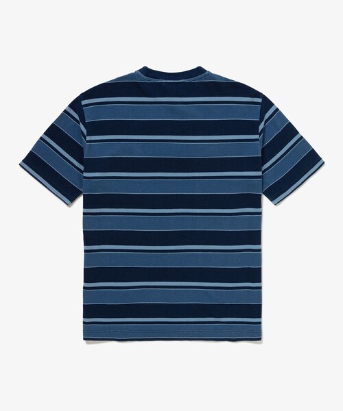 LACOSTE(ラコステ)の「オーバーサイズ インディゴボーダー 半袖Tシャツ(Tシャツ/カットソー・メンズ・ダークインディゴブルー/インディゴブルー・5/3/4/2)」の8枚目の写真
