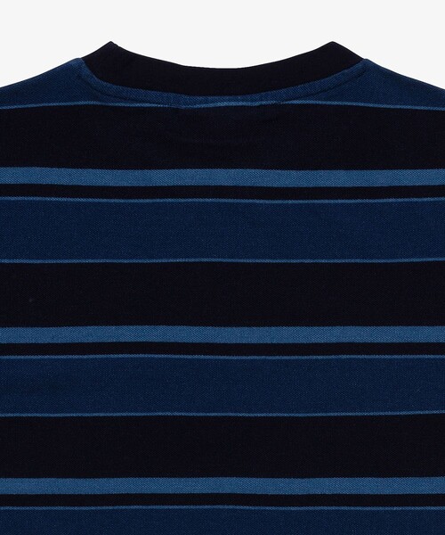 LACOSTE(ラコステ)の「オーバーサイズ インディゴボーダー 半袖Tシャツ(Tシャツ/カットソー・メンズ・ダークインディゴブルー/インディゴブルー・5/3/4/2)」の20枚目の写真