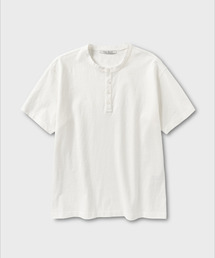ヘンリーネック HS Tシャツ_WHITE