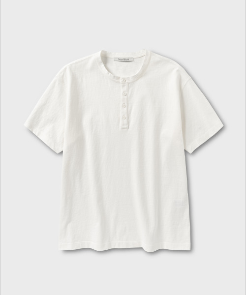 NONBLANK(ノンブランク)の「ヘンリーネック HS Tシャツ_WHITE(Tシャツ/カットソー・メンズ・ホワイト・X-LARGE/MEDIUM/LARGE)」の1枚目の写真