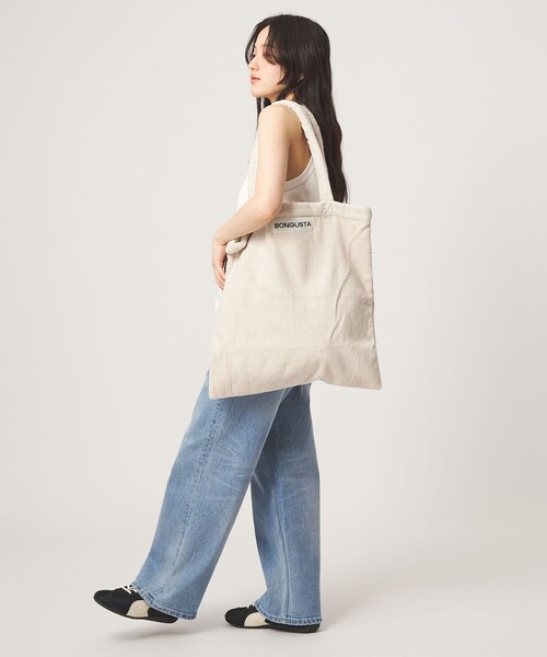 BONGUSTA(ボングスタ)の「【WEB限定】<BONGUSTA>トートバッグ(無地)(トートバッグ・レディース・ライトグレー/ダークブラウン・FREE)」の3枚目の写真