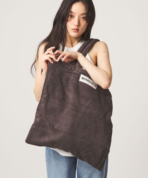 BONGUSTA(ボングスタ)の「【WEB限定】<BONGUSTA>トートバッグ(無地)(トートバッグ・レディース・ライトグレー/ダークブラウン・FREE)」の4枚目の写真
