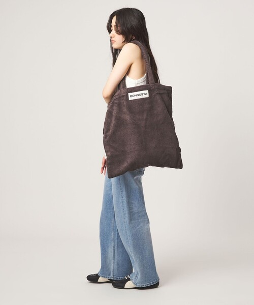 BONGUSTA(ボングスタ)の「【WEB限定】<BONGUSTA>トートバッグ(無地)(トートバッグ・レディース・ライトグレー/ダークブラウン・FREE)」の6枚目の写真