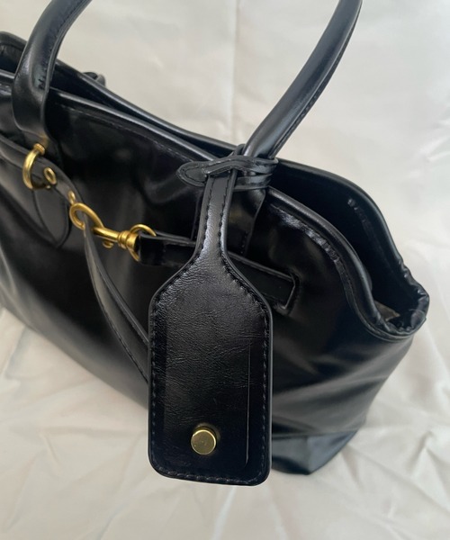 Teem Store(チームストア)の「【A4対応/大容量】ベルテッド ハンドボストンバッグ 通勤 通学(ショルダーバッグ・レディース・ブラウン/ブラック・F)」の20枚目の写真