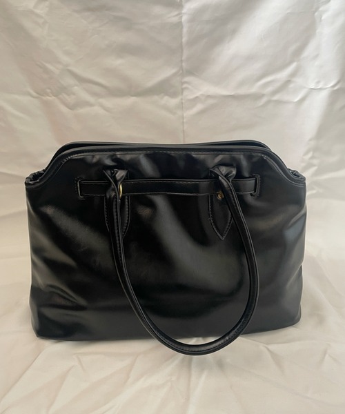 Teem Store(チームストア)の「【A4対応/大容量】ベルテッド ハンドボストンバッグ 通勤 通学(ショルダーバッグ・レディース・ブラウン/ブラック・F)」の16枚目の写真