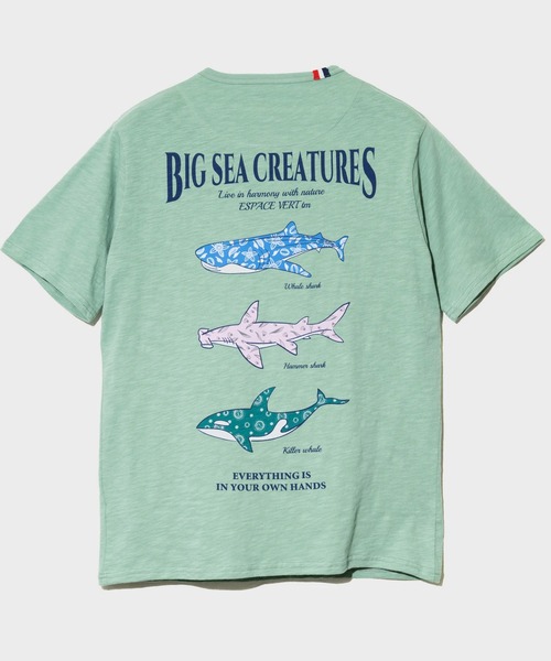 go slow caravan(ゴースローキャラバン)の「ESPACE VERT/エスパスヴェール クリーチャーズ S/S TEE(Tシャツ/カットソー・メンズ・ホワイト/ライトグリーン・MEDIUM/LARGE/X-LARGE)」の2枚目の写真