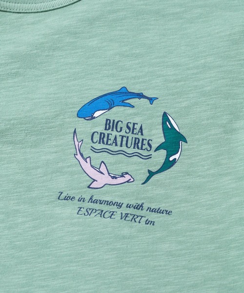 go slow caravan(ゴースローキャラバン)の「ESPACE VERT/エスパスヴェール クリーチャーズ S/S TEE(Tシャツ/カットソー・メンズ・ホワイト/ライトグリーン・MEDIUM/LARGE/X-LARGE)」の4枚目の写真