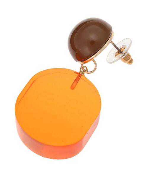 Te chichi(テチチ)の「オーバルモチーフピアス(ピアス(両耳用)・レディース・ブラウン/グレー・F)」の5枚目の写真