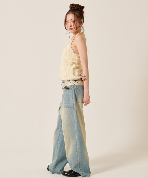 TINA：JOJUN（ティーナジョジュン）の「ホルターネック ニット トップス TINA：JOJUN（その他トップス・レディース・ピンク/アイボリー・M）」の19枚目の写真