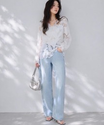 Dolce Fiora（ドルチェフィオラ）の「フラワー刺繍レースカーディガン/透け感/肌魅せ/レイヤード（カーディガン/ボレロ）」