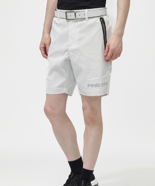 PING（ピン）の「ピン  ストレッチサッカーショートパンツ（その他パンツ・メンズ・ホワイト/ブラック/ベージュ・3L/L/LL/M）」の2枚目の写真