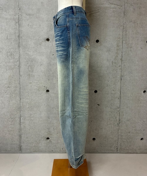 GLAMOROUS JANE(グラマラスジェーン)の「裾デザインデニムワイドパンツ(デニムパンツ・レディース・ブルー・S/M/L)」の7枚目の写真