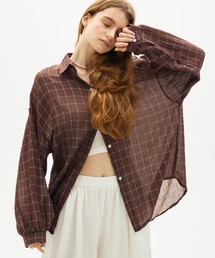 full/fill.（フルフィル）の「airy check over shirt / エアリーチェックオーバーシャツ（シャツ/ブラウス）」