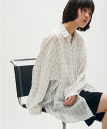 full/fill.（フルフィル）の「airy check over shirt / エアリーチェックオーバーシャツ（シャツ/ブラウス）」