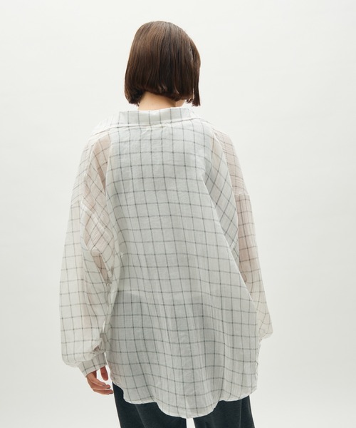 full/fill.(フルフィル)の「airy check over shirt / エアリーチェックオーバーシャツ(シャツ/ブラウス・レディース・ブラウン/ホワイト・FREE)」の22枚目の写真