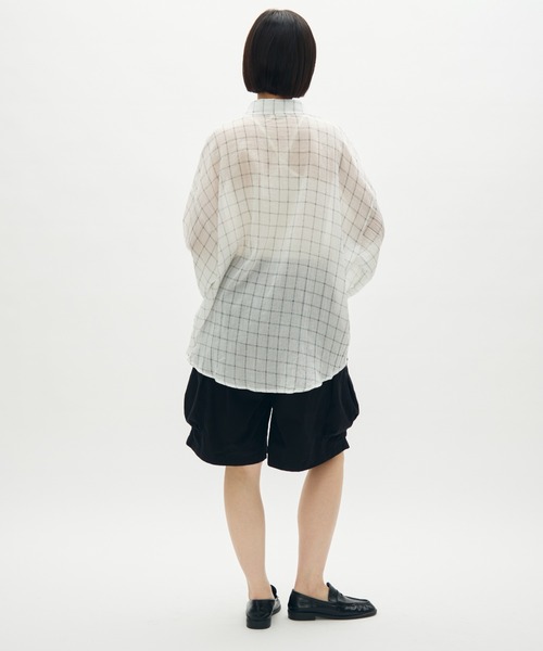full/fill.(フルフィル)の「airy check over shirt / エアリーチェックオーバーシャツ(シャツ/ブラウス・レディース・ブラウン/ホワイト・FREE)」の18枚目の写真