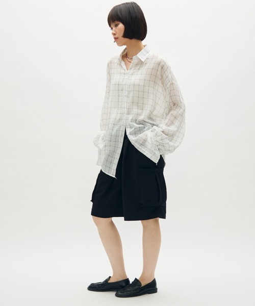 full/fill.(フルフィル)の「airy check over shirt / エアリーチェックオーバーシャツ(シャツ/ブラウス・レディース・ブラウン/ホワイト・FREE)」の19枚目の写真