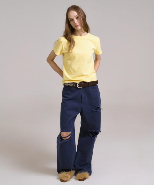 SSIN AND LEE(シンアンドリー)の「ダーツTシャツイエロー(Tシャツ/カットソー・レディース・その他・FREE)」の6枚目の写真