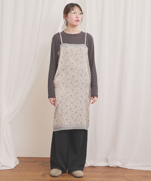 fig Ｌondon（フィグロンドン）の「Maureen cami dress（ワンピース・レディース・ベージュ/グリーン・FREE）」の19枚目の写真
