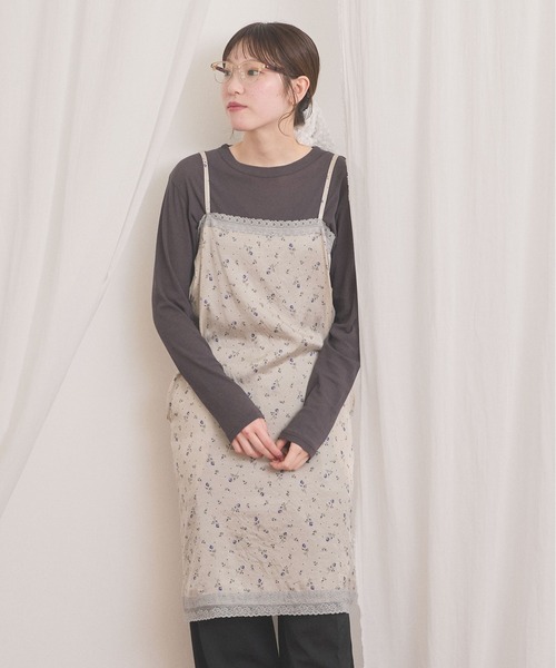 fig Ｌondon（フィグロンドン）の「Maureen cami dress（ワンピース・レディース・ベージュ/グリーン・FREE）」の18枚目の写真