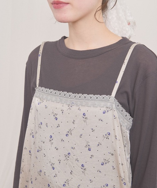 fig Ｌondon（フィグロンドン）の「Maureen cami dress（ワンピース・レディース・ベージュ/グリーン・FREE）」の3枚目の写真