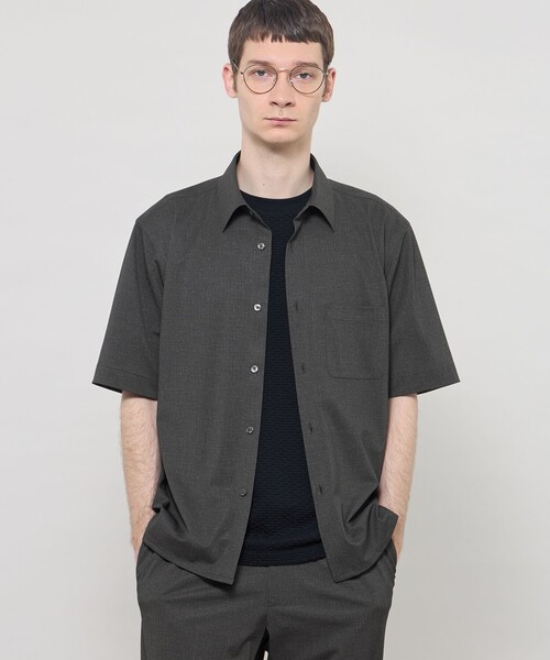 MACKINTOSH LONDON(マッキントッシュ ロンドン)の「【ICE JET】セットアップ半袖オーバーシャツ(シャツ/ブラウス・メンズ・チャコールグレー/ネイビー・XL/L/M)」の1枚目の写真