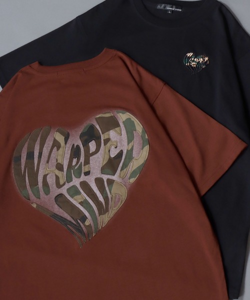 SITRY（シトリー）の「Heart Logo Patch T-Shirt/オーバーサイズ ハートロゴ ワッペン 半袖Tシャツ レディース メンズ（Tシャツ/カットソー・メンズ・ホワイト/ブラウン/ブラック・M/L）」の3枚目の写真