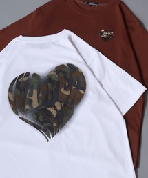 SITRY | Heart Logo Patch T-Shirt/オーバーサイズ ハートロゴ ワッペン 半袖Tシャツ レディース メンズ(Tシャツ/カットソー)