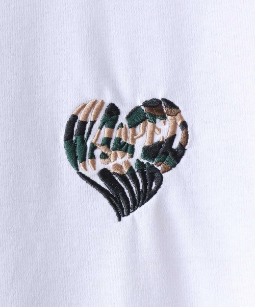 SITRY（シトリー）の「Heart Logo Patch T-Shirt/オーバーサイズ ハートロゴ ワッペン 半袖Tシャツ レディース メンズ（Tシャツ/カットソー・メンズ・ホワイト/ブラウン/ブラック・M/L）」の13枚目の写真