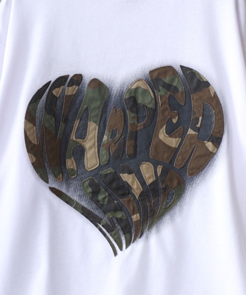 SITRY（シトリー）の「Heart Logo Patch T-Shirt/オーバーサイズ ハートロゴ ワッペン 半袖Tシャツ レディース メンズ（Tシャツ/カットソー・メンズ・ホワイト/ブラウン/ブラック・M/L）」の14枚目の写真