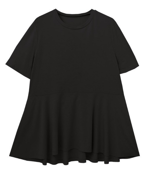 Pierrot(ピエロ)の「接触冷感袖タックペプラムTシャツ(Tシャツ/カットソー・レディース・ブラック/ライトブルー/ネイビー/オフホワイト・M/S/LL/L)」の14枚目の写真