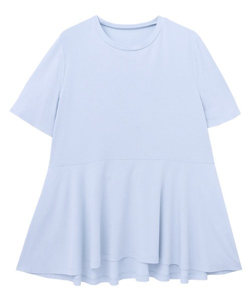 Pierrot(ピエロ)の「接触冷感袖タックペプラムTシャツ(Tシャツ/カットソー・レディース・ブラック/ライトブルー/ネイビー/オフホワイト・M/S/LL/L)」の19枚目の写真