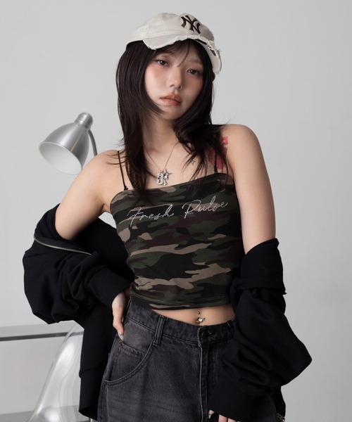 WEGO(ウィゴー)の「WEGO/グラフィックカップインショートキャミ(キャミソール・レディース・ホワイト系その他/ホワイト/その他1・FREE)」の13枚目の写真