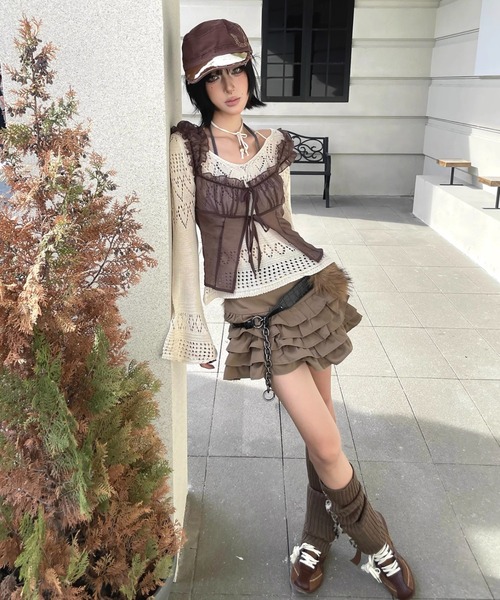 AVYL(アヴィル)の「リボンシアートップス/ノースリーブブラウス(シャツ/ブラウス・レディース・ブラウン・M)」の8枚目の写真