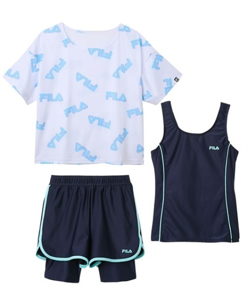 FILA】Tシャツセットオンスクール (130～170cm)（水着）｜FILA